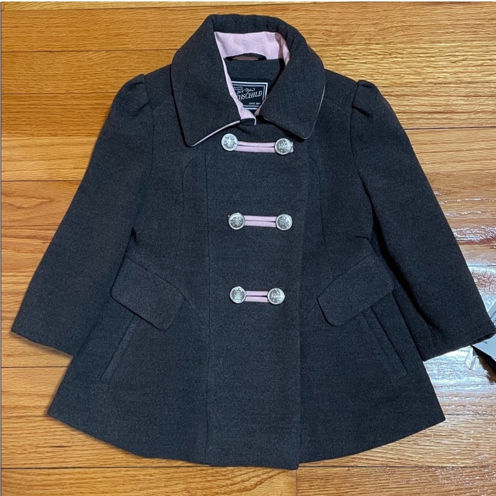 NWT Rothschild Bandmaster Coat with Beret Charcoal Kids Size 2T - Picture 10 of 10